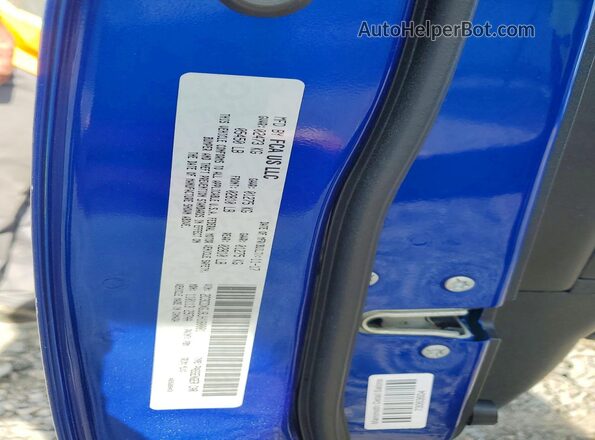 2C3CDXGJ8JH180001 2018 DODGE CHARGER Blue VIN կոդի պիտակի տեսք