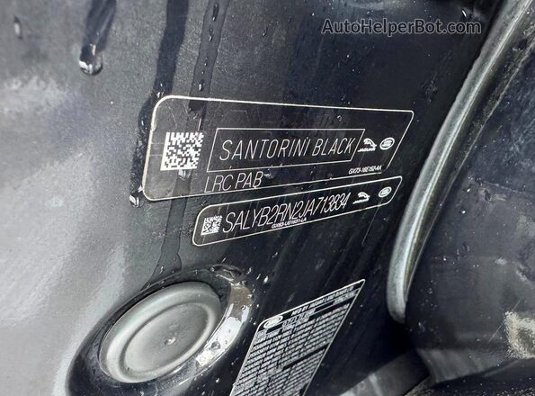 SALYB2RN2JA713834 2018 LAND ROVER RANGE ROVER Black Widok wnętrza z tyłu