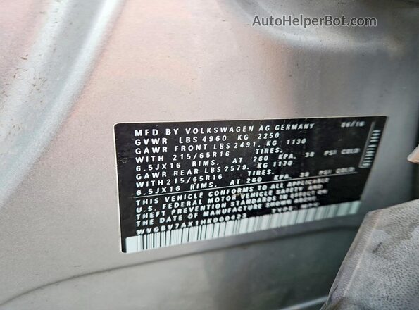 WVGBV7AX1HK000423 2017 VOLKSWAGEN TIGUAN Silver 