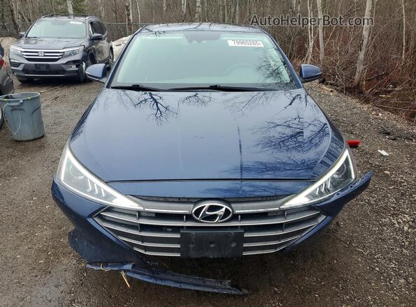 KMHD84LF3KU836121 2019 HYUNDAI ELANTRA Blue Front view