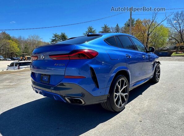 5UXCY8C06L9B12934 2020 BMW X6 Blue Передня права чверть