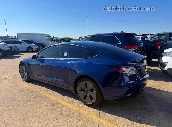 5YJ3E1EB0NF242147 2022 TESLA MODEL Blue წინა მარჯვენა