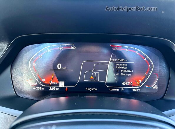 5UXCW2C59KL080798 2019 BMW X7 White Widok zestawu wskaźników