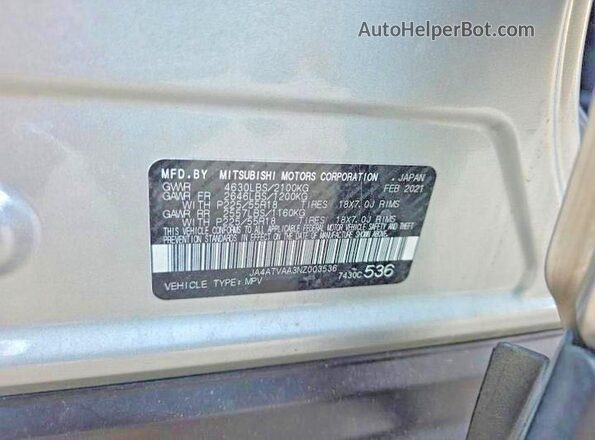 JA4ATVAA3NZ003536 2022 MITSUBISHI ECLIPSE Silver 