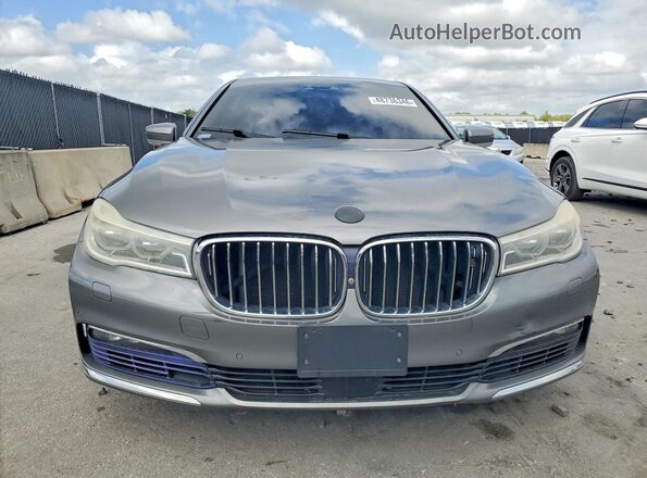 WBA7F2C57GGE12319 2016 BMW 7 SERIES Gray Հետևի տեսք