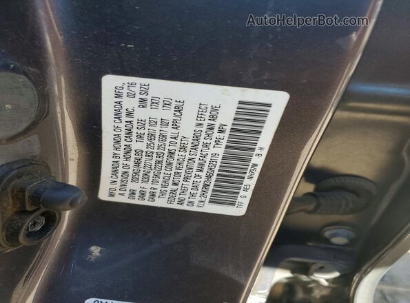 2HKRM3H46GH523119 2016 HONDA CR-V Серый 