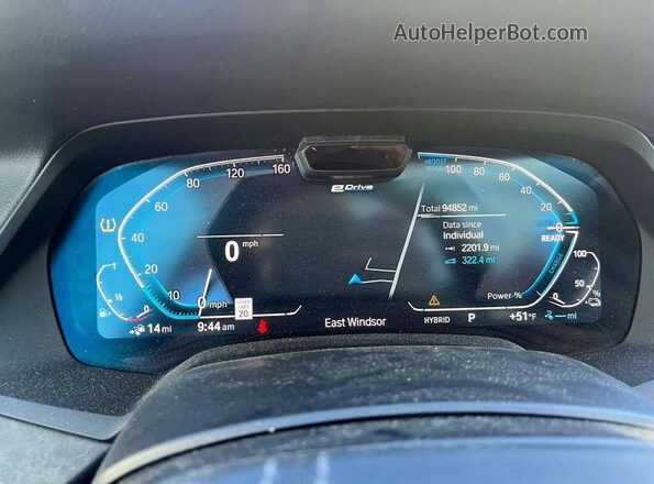 5UXTA6C02N9M26931 2022 BMW X5 White Вид щитка приладів