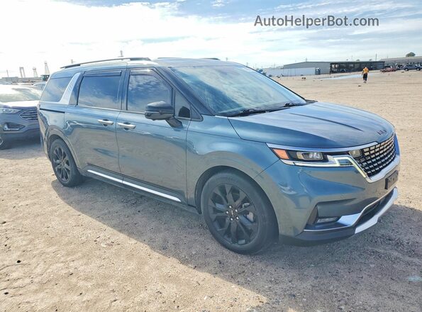 KNDNE5H35N6146160 2022 KIA CARNIVAL Blue Вид спереду