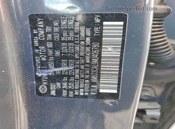 KM8J3CAL9MU406780 2021 HYUNDAI TUCSON Серый 