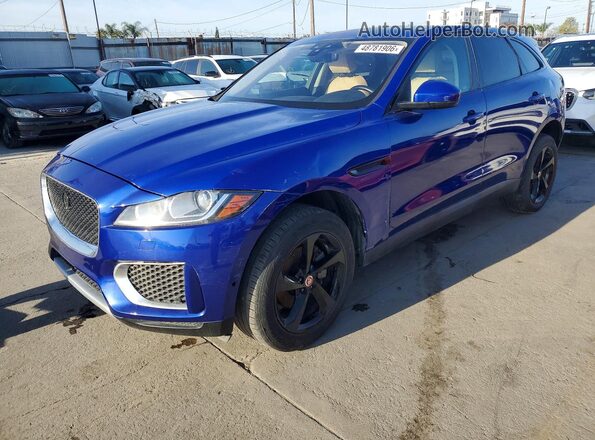 SADCJ2FX8LA633102 2020 JAGUAR F-PACE Blue Rear left