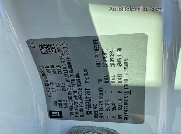 1GCHSBEA4J1125301 2018 CHEVROLET COLORADO White 