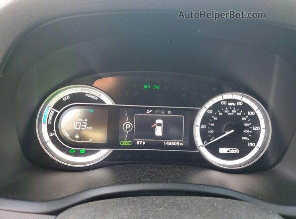 KNDCB3LC2K5284266 2019 KIA NIRO White Вид задніх сидінь