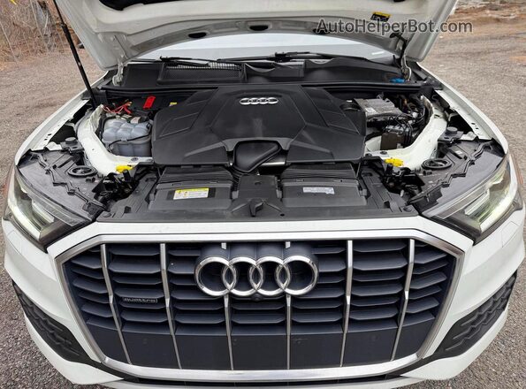 WA1LXAF71MD017482 2021 AUDI Q7 White წინა პანელის ხედი
