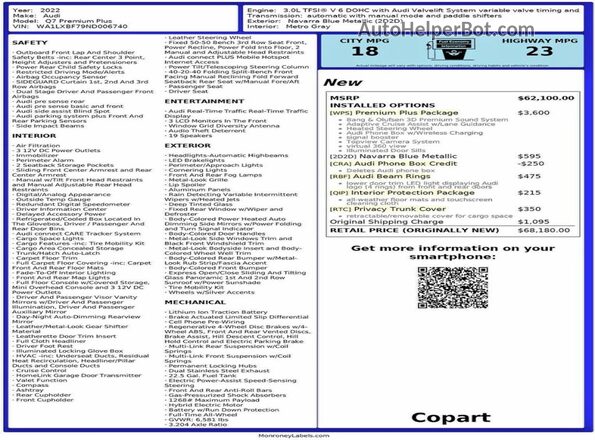 WA1LXBF79ND006740 2022 AUDI Q7 Blue Vista interior trasera
