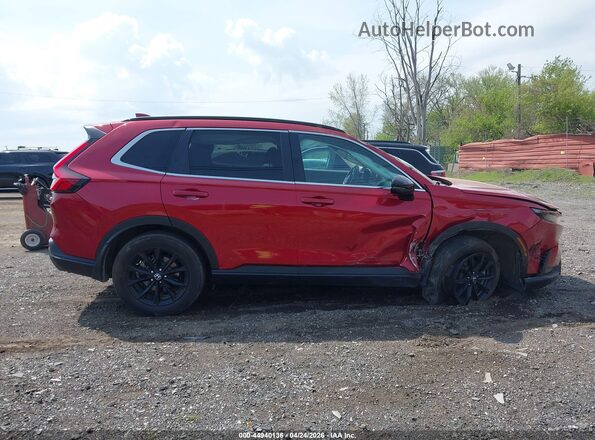 7FARS6H55PE039977 2023 HONDA CR-V HYBRID Red Widok wnętrza z tyłu