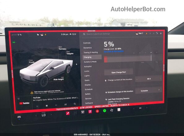 7G2CEHED0SA062523 2025 TESLA CYBERTRUCK Silver 