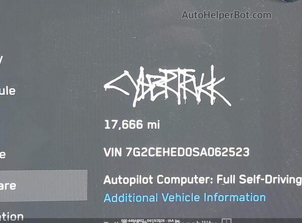7G2CEHED0SA062523 2025 TESLA CYBERTRUCK Silver 