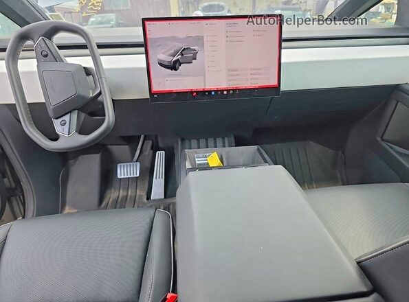 7G2CEHEDXRA003232 2024 TESLA CYBERTRUCK Silver Rear seats view