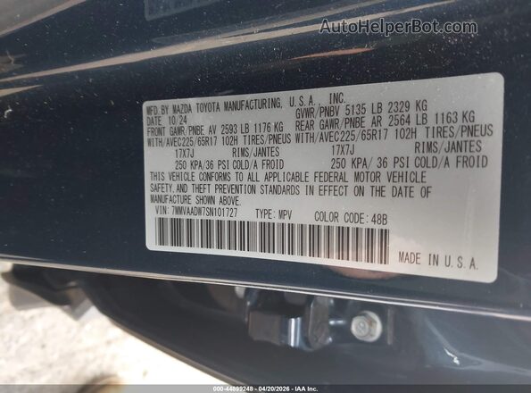 7MMVAADW7SN101727 2025 MAZDA CX-50 HYBRID Blue Engine compartment view