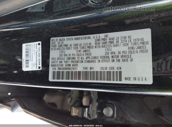 7MMVABDM9RN229031 2024 MAZDA CX-5 Black Vista del compartimento del motor