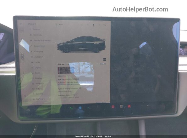 7SAXCBE60NF334443 2022 TESLA MODEL X Black Հետևի նստատեղերի տեսք