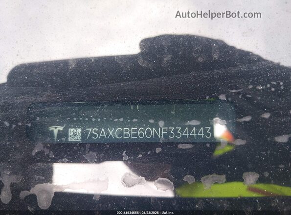 7SAXCBE60NF334443 2022 TESLA MODEL X Black 