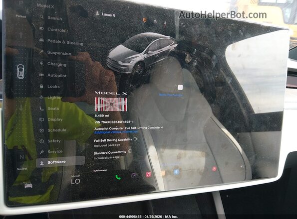 7SAXCBE64SF469811 2025 TESLA MODEL X Белый Вид задних сидений