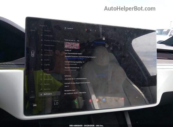 7SAXCBE64SF469811 2025 TESLA MODEL X Белый 