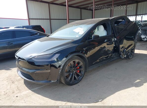 7SAXCBE69NF356148 2022 TESLA MODEL X Black წინა მარცხენა ხედი სამი მეოთხედიდან