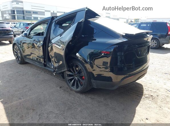 7SAXCBE69NF356148 2022 TESLA MODEL X Black უკანა მარცხენა