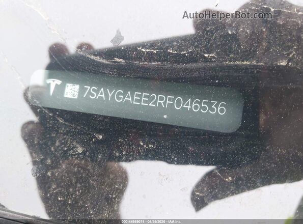 7SAYGAEE2RF046536 2024 TESLA MODEL Y Серый 