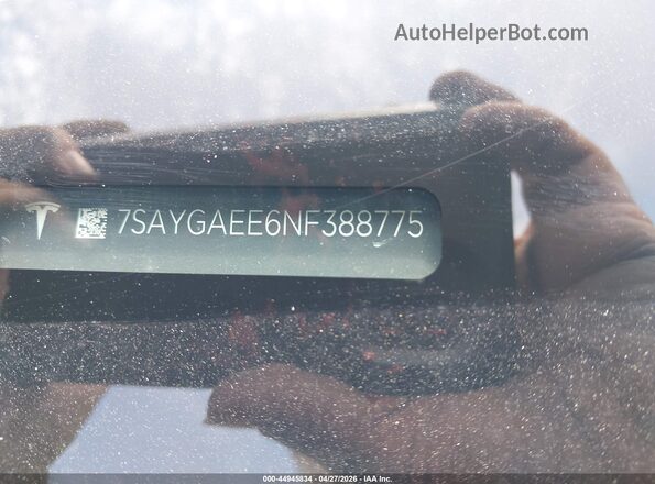 7SAYGAEE6NF388775 2022 TESLA MODEL Y White Շարժիչի բաժամունքի տեսք