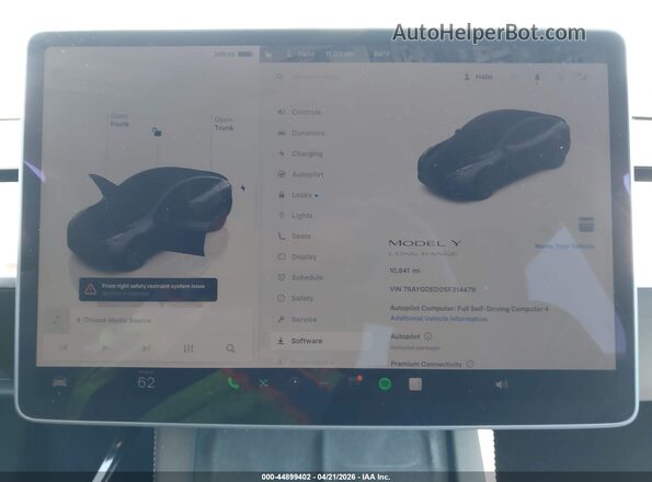 7SAYGDED0SF314479 2025 TESLA MODEL Y Черный 