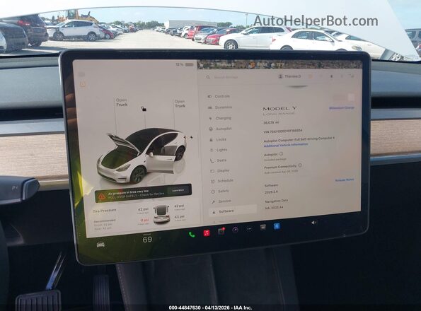 7SAYGDED1RF166854 2024 TESLA MODEL Y Белый 