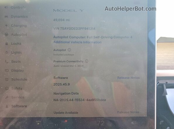 7SAYGDED3PF941314 2023 TESLA MODEL Gray Instrument cluster view