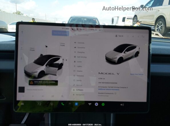 7SAYGDED4TA593109 2026 TESLA MODEL Y White 