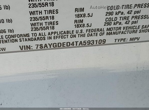 7SAYGDED4TA593109 2026 TESLA MODEL Y White Engine compartment view