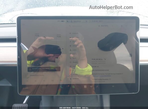 7SAYGDEE0NF449166 2022 TESLA MODEL Y Black Rear seats view