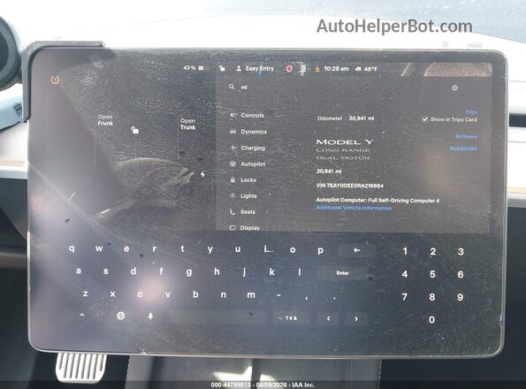 7SAYGDEE0RA218884 2024 TESLA MODEL Y Черный 