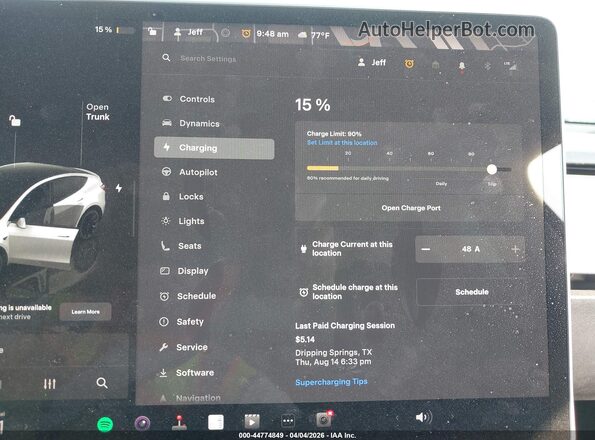 7SAYGDEE1NA011043 2022 TESLA MODEL Y White 