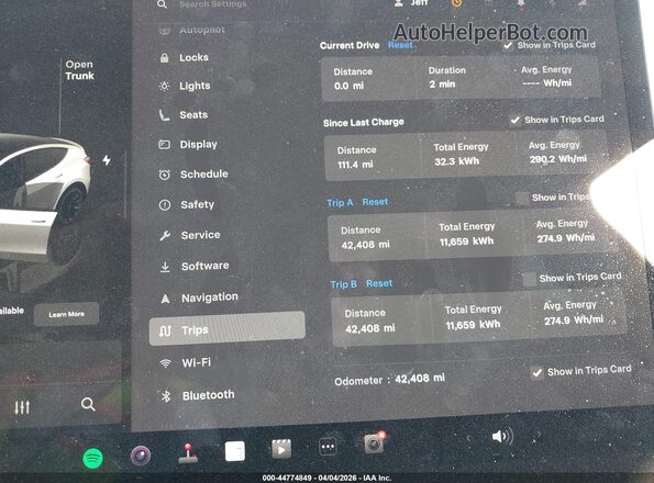 7SAYGDEE1NA011043 2022 TESLA MODEL Y White Вид задніх сидінь