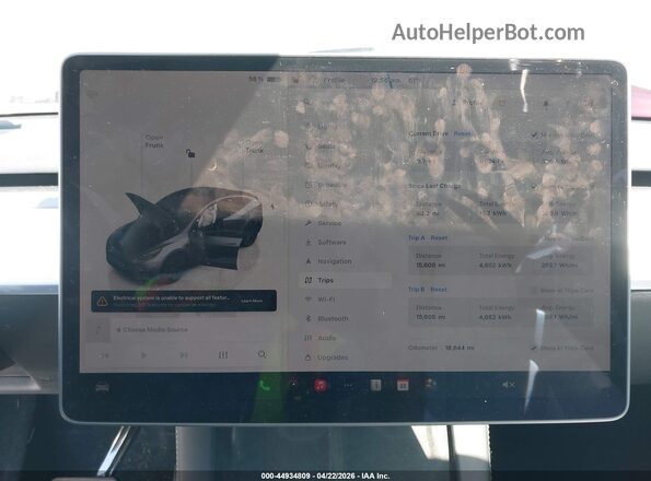 7SAYGDEE1SF297457 2025 TESLA MODEL Y Gray Widok tylnych siedzeń