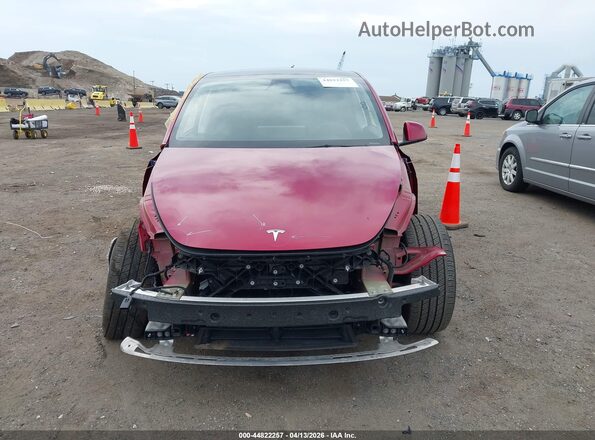 7SAYGDEE2SF287696 2025 TESLA MODEL Y Красный Вид щитка приборов