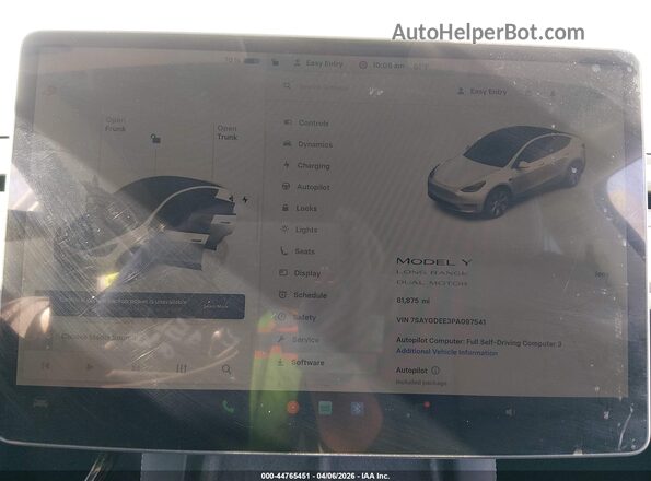 7SAYGDEE3PA097541 2023 TESLA MODEL Y White 