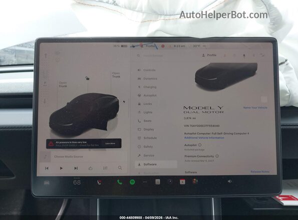 7SAYGDEE3TF554040 2026 TESLA MODEL Y Черный 