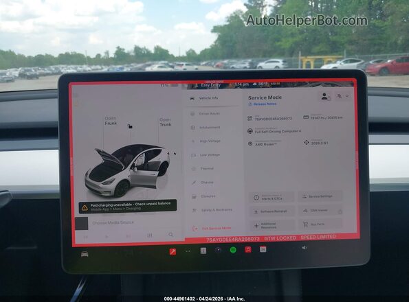 7SAYGDEE4RA268073 2024 TESLA MODEL Y Белый 