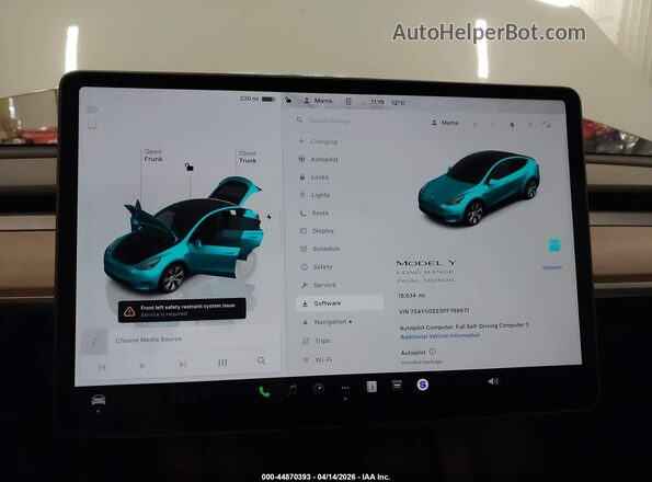 7SAYGDEE5PF788671 2023 TESLA MODEL Y White Вид задніх сидінь