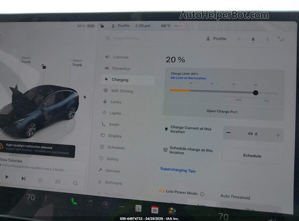 7SAYGDEE6RA223829 2024 TESLA MODEL Y Серый 