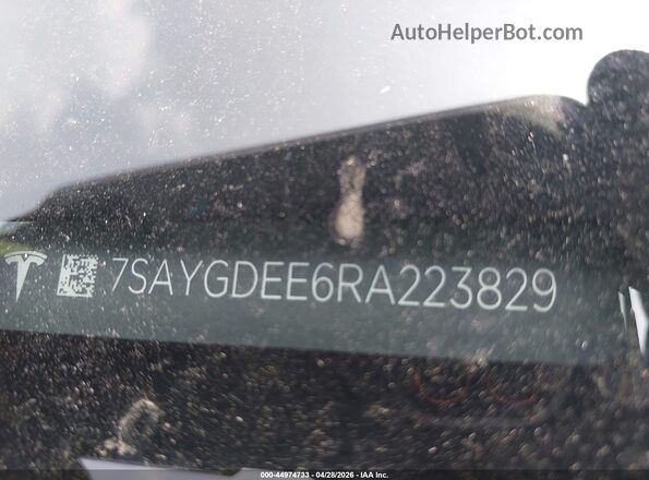 7SAYGDEE6RA223829 2024 TESLA MODEL Y Серый Вид подкапотного пространства