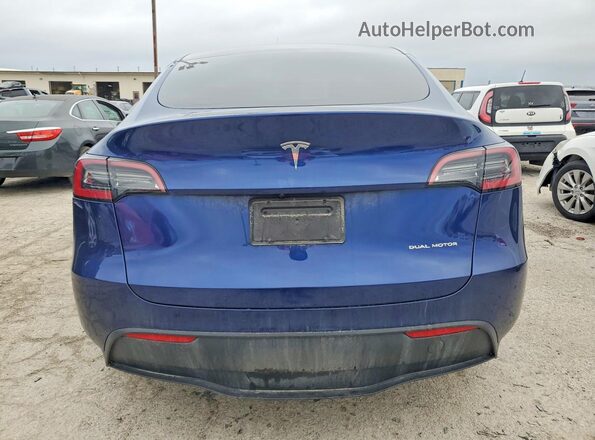 7SAYGDEE6SF257911 2025 TESLA MODEL Blue Вид ззаду